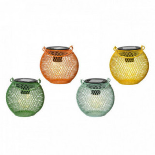 LANTERNE SOLAIRE EN FER. COULEURS ASSORTIES