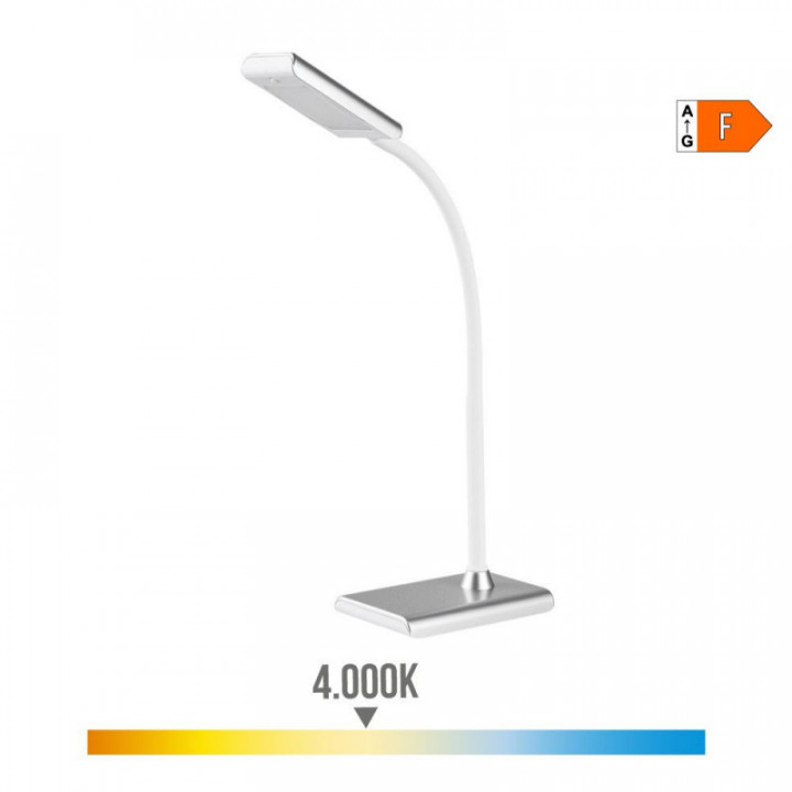LAMPE DE BUREAU LED 7W 400lm 4000K COULEUR ARGENT 13x9x33cm