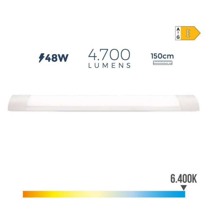 RÉGLETTE ÉLECTRONIQUE LED 48 W 6500 K LUMIÈRE FROIDE 4700 lm
