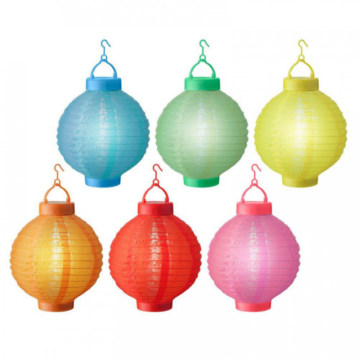 LANTERNE SOLAIRE, COULEURS ASSORTIES  Ø20 cm
