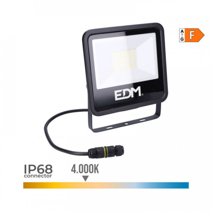PROJECTEUR LED 50 W 4000 lm 4000 K LUMIÈRE DU JOUR BLACK SER