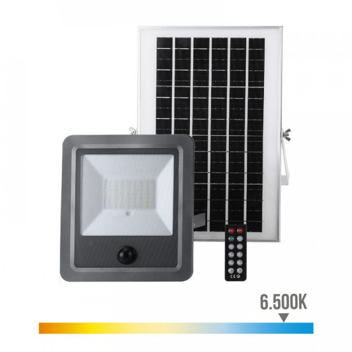 PROJECTEUR SOLAIRE AVEC CAPTEUR 100 W 1200 lm 6500 K LUMIÈRE