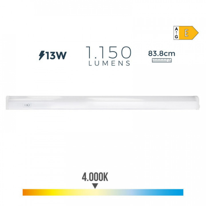 RÉGLETTE LED ÉLECTRONIQUE 13W 1150lm 4000K LUMIERE DU JOUR 8