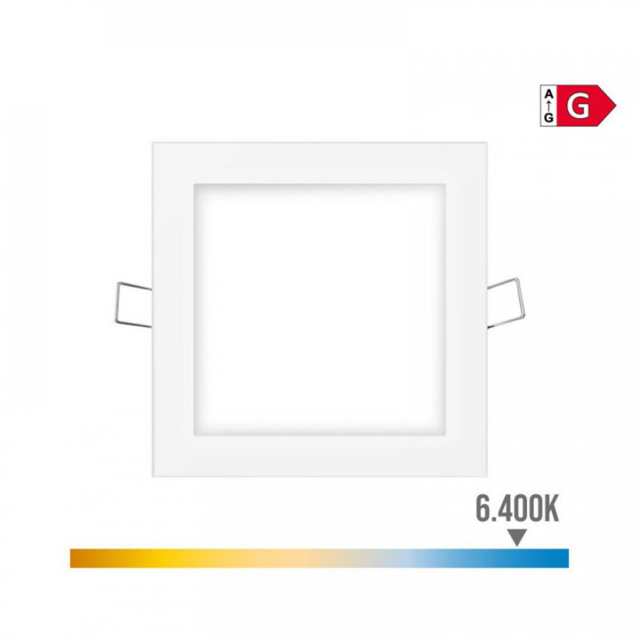 MINI DOWNLIGHT LED CARRÉ 6W 6400K LUMIÈRE FROIDE. COULEUR BL