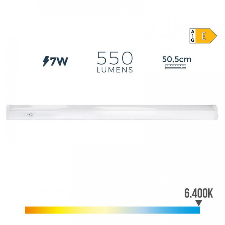 RÉGLETTE LED ÉLECTRONIQUE 7W 600lm 6500K LUMIERE FROIDE 50,5