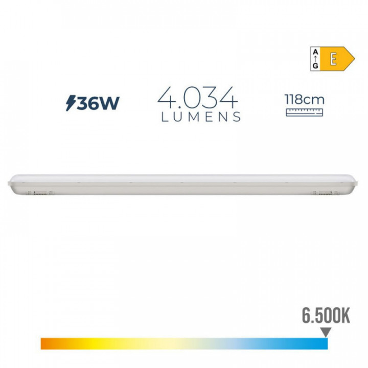 RÉGLETTE ÉTANCHE LED IP65 36 w 4034 lm 6500 k LUMIÈRE FROIDE