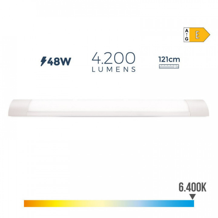 RÉGLETTE ÉLECTRONIQUE LED 48W 6500K LUMIÈRE FROIDE 4200lm 12