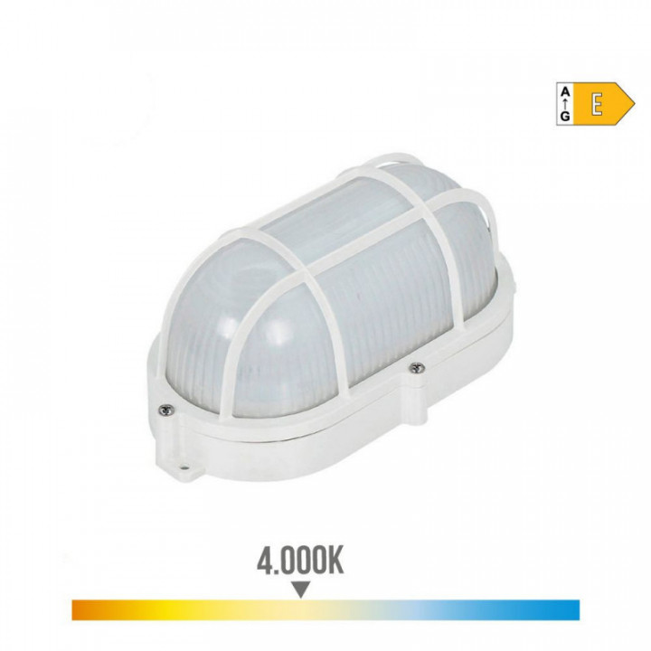 APPLIQUE LED SURFACE OVALE AVEC GRILLE EXTÉRIEURE 9W 1.066lm