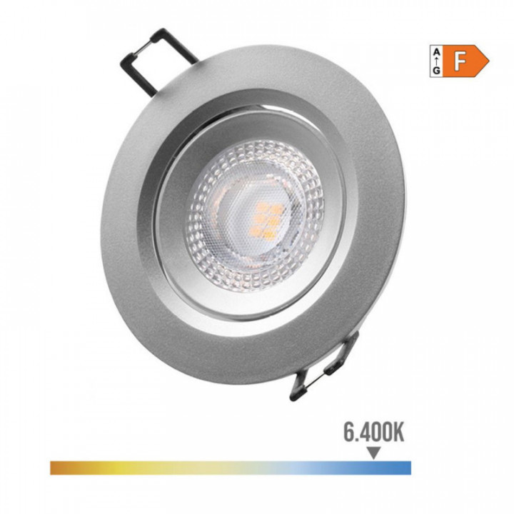 DOWNLIGHT LED ENCASTRÉ ROND 5W 6400K LUMIÈRE FROID. CADRE CH