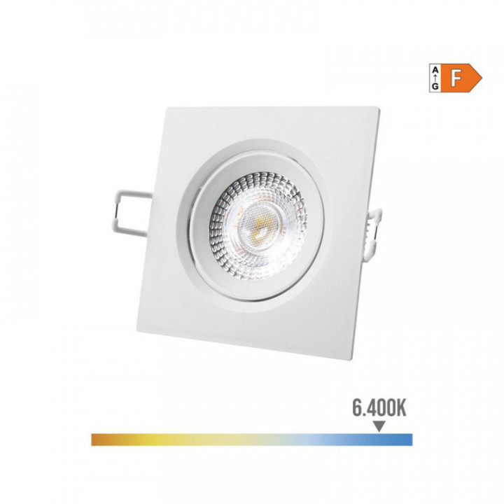 DOWNLIGHT LED ENCASTRÉ CARRÉ 5W 6400K LUMIÈRE FROIDE CADRE B