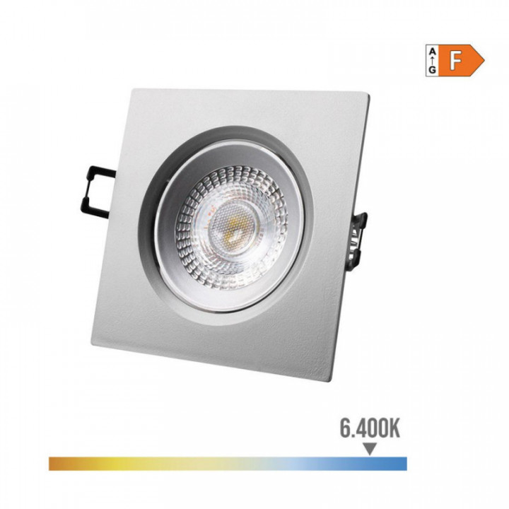 DOWNLIGHT LED ENCASTRÉ CARRÉ 5W 6400K LUMIÈRE FROIDE. CADRE