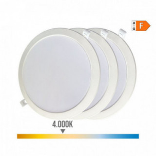 PACK 3 DOWNLIGHTS LED 18W, LUMIÈRE DU JOUR 4000K