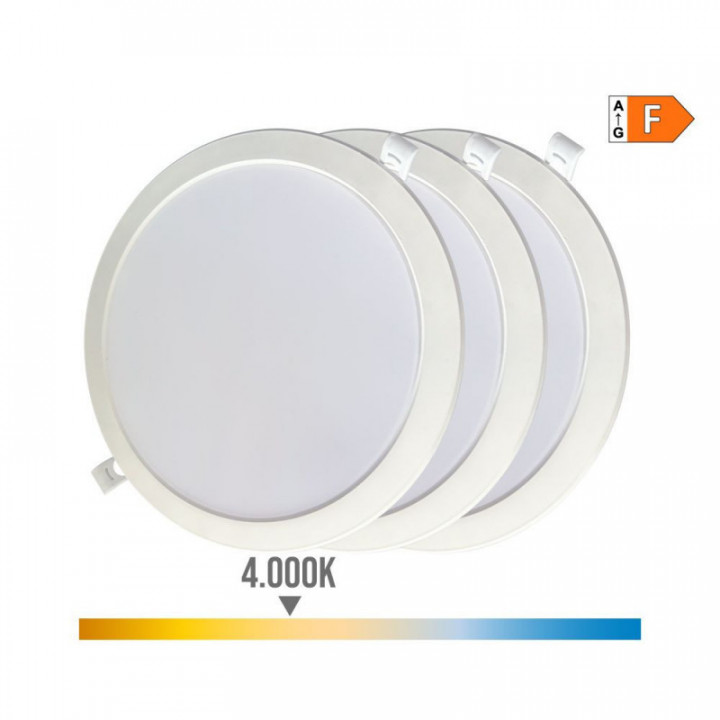 PACK 3 DOWNLIGHTS LED 18W, LUMIÈRE DU JOUR 4000K