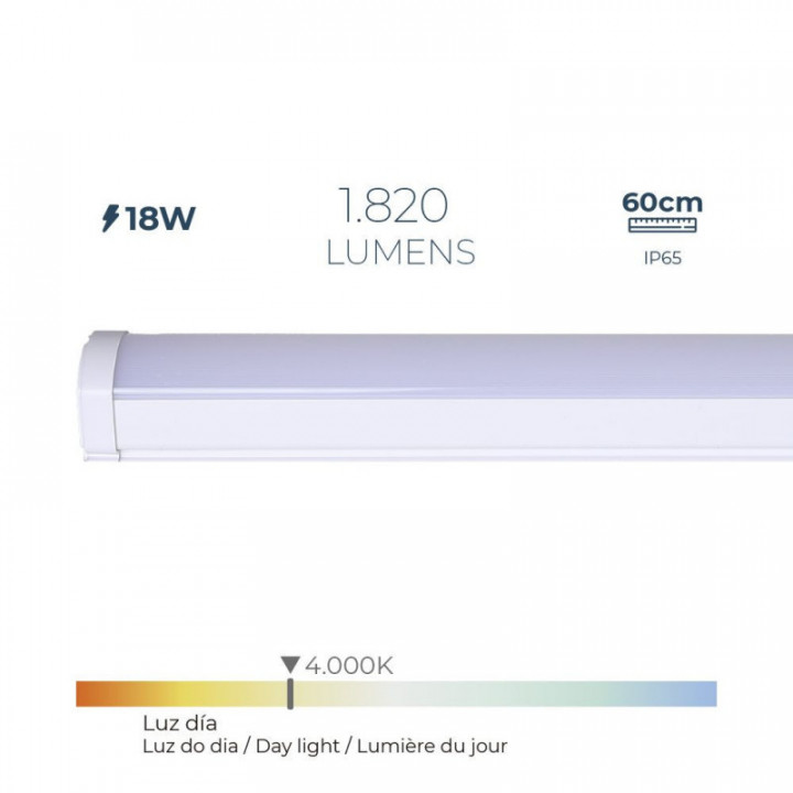 BANDE LED ÉLECTRONIQUE 18 w 4000 k LUMIÈRE DU JOUR 1 820 lm