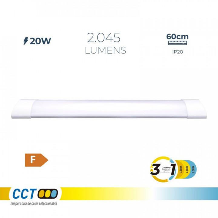 BANDE LED 20 W TEMPÉRATURE DE LUMIÈRE VARIABLE  6500 K / 400