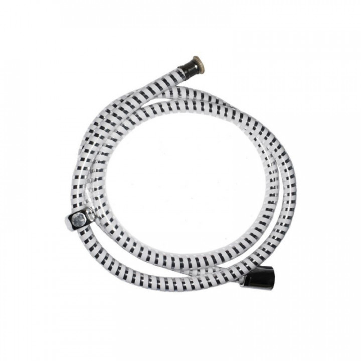 TUYAU DE DOUCHE SOUPLE. 1,5m COULEUR BLANC/CHROME. EDM