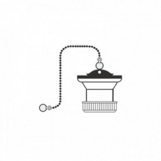 VALVE LAVABO Ø70mm AVEC CHAîNETTE 1" - 1/2"