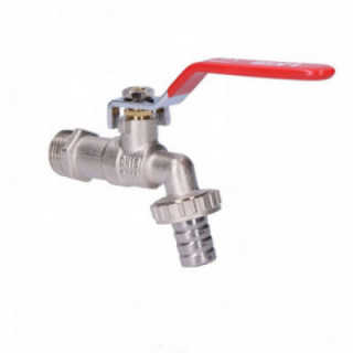 ROBINET À BILLE AVEC COUDE POUR TUYAU 1/2" 3/4"