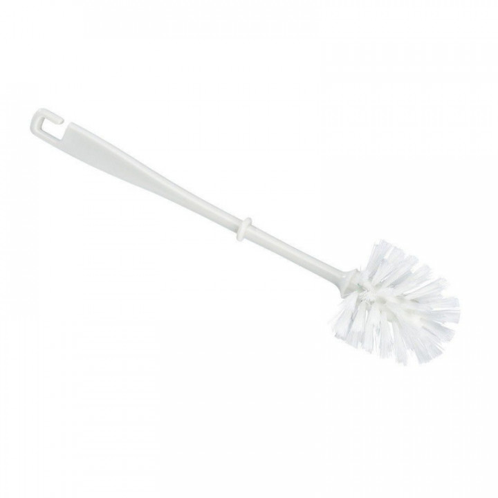 BROSSE DE TOILETTE EN PLASTIQUE PVC BLANC