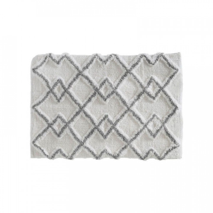 TAPIS DE BAIN ETHNIQUE GRIS 50 x 75 cm