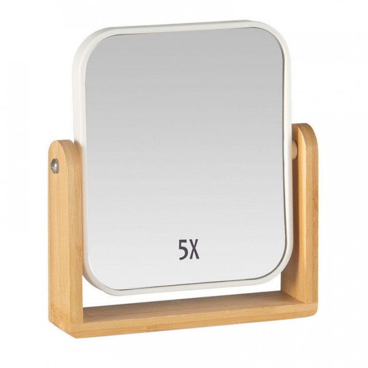 ANDREA HOUSE MIROIR SUR PIEDS CARRÉS EN BAMBOU BLANC