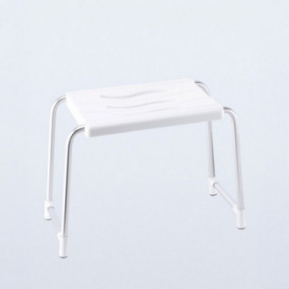 TABOURET DE SALLE DE BAIN, BLANC, 50 x 24 cm