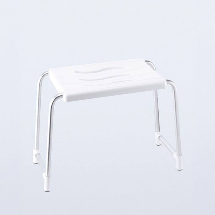 TABOURET DE SALLE DE BAIN, BLANC, 50 x 24 cm