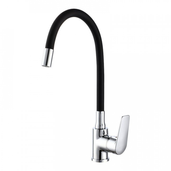 ROBINET DE CUISINE MONOCOMMANDE BAIONA AVEC BEC FLEXIBLE NOI
