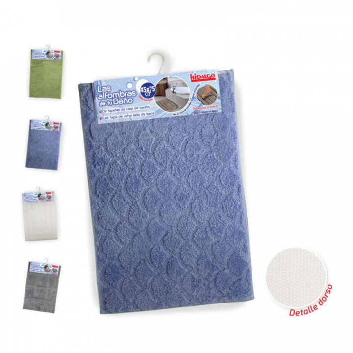 TAPIS DE BAIN ANTIDÉRAPANT SCULPTÉ, COULEURS ASSORTIES, 45 x