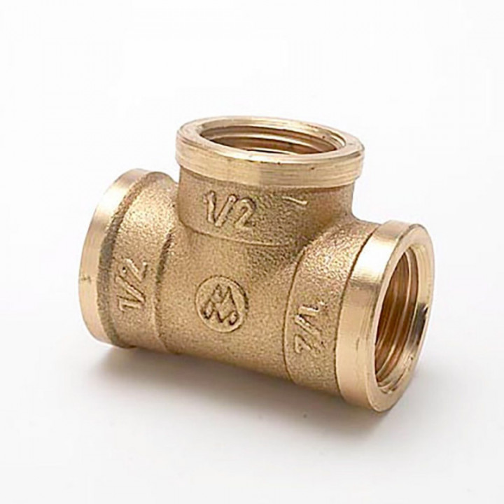 TE H-H-H 1/2" LAITON
