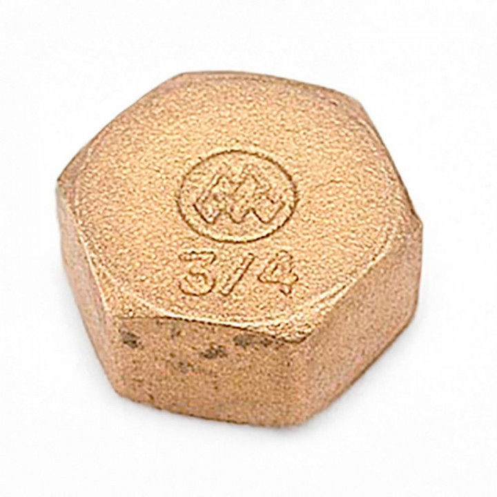 BOUCHON AVEUGLE H 3/4" LAITON