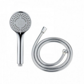 KIT DE DOUCHE BASIC, POMME 5 FONCTIONS + TUYAU 150 cm