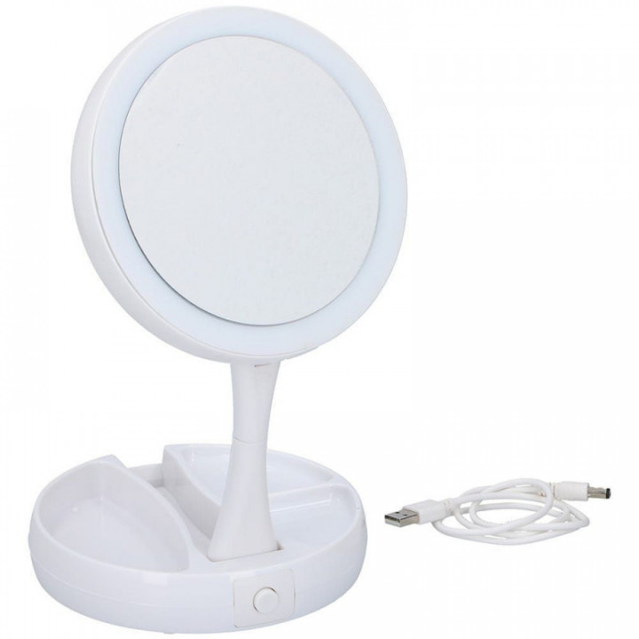 MIROIR LED AVEC GROSSISSEMENT 16 x 16 x 29 cm