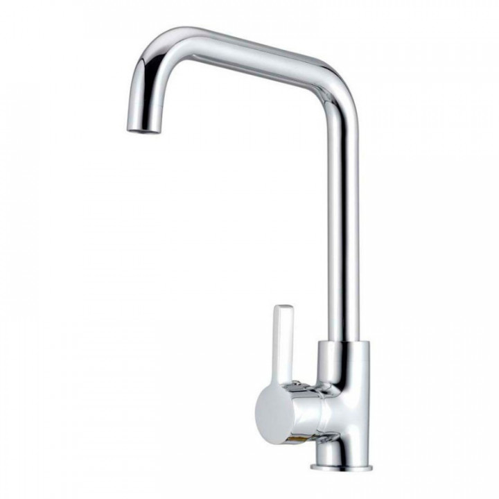 ROBINET MITIGEUR DE CUISINE BEC HAUT ARGENT BRILLANT SÉRIE Z
