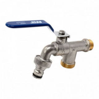 ROBINET À BOISSEAU SPHÉRIQUE DE JARDIN PN16 LEVIER ACIER CHR