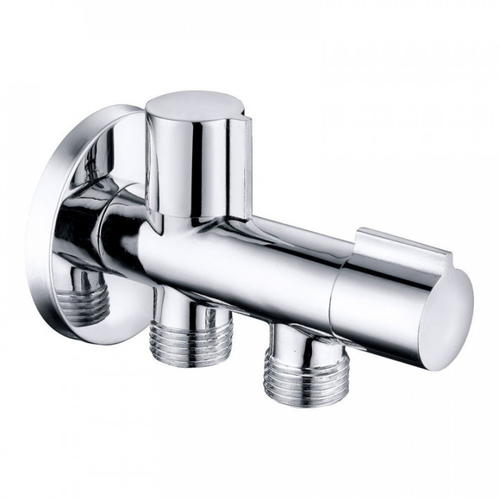 VANNE À DOUBLE ANGLE ½ x ½ x ½ po, 114 x 67 mm