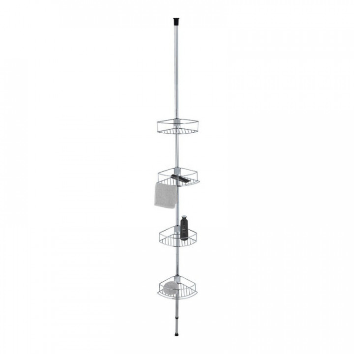 ÉTAGÈRE D'ANGLE TÉLESCOPIQUE EN ACIER INOXYDABLE, DOLCEDO, 3