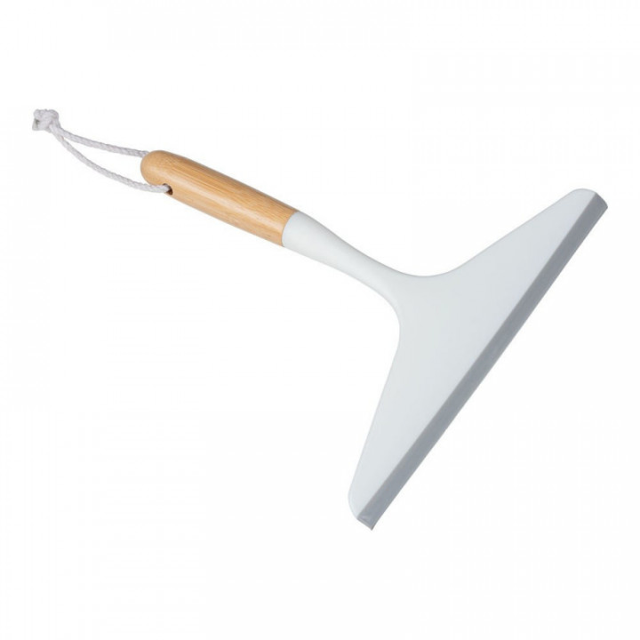 RACLETTE POUR DOUCHE ET CARRELAGE AVEC CROCHET, BLANC ET BAM