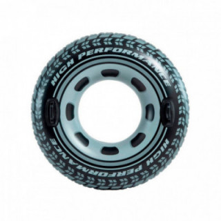 FLOTTEUR GONFLABLE. MODÈLE DE ROUE. COULEUR NOIRE Ø91cm