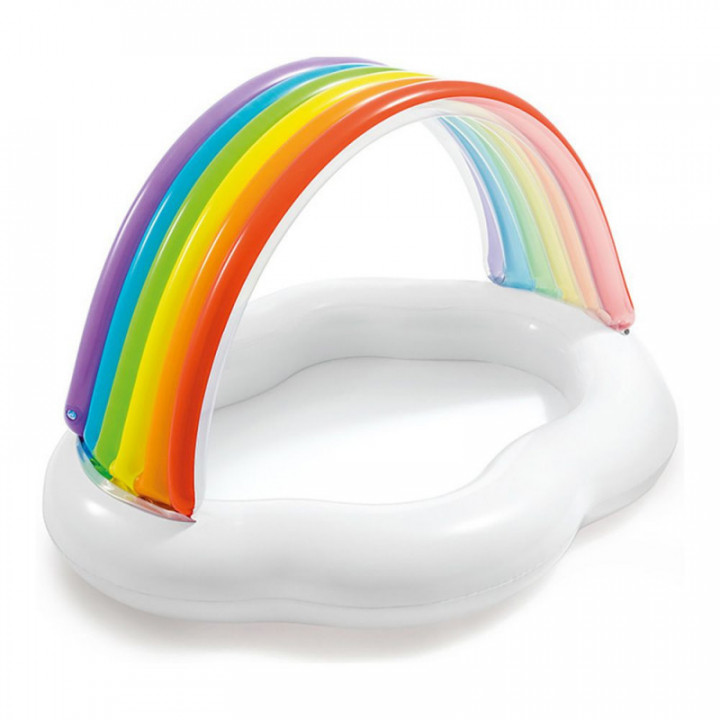 PISCINE GONFLABLE POUR ENFANTS, MODÈLE ARC-EN-CIEL, 142 x 84