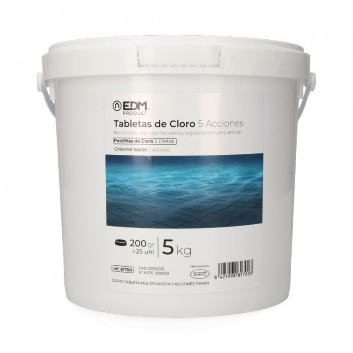 COMPRIMÉS DE CHLORE À 5 ACTIONS, BOÎTE DE 5 kg
