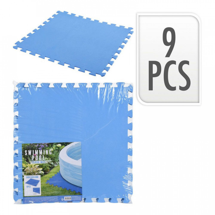 REVÊTEMENT DE SOL PROTECTEUR POUR PISCINE, 9 PIÈCES, 500 x 5