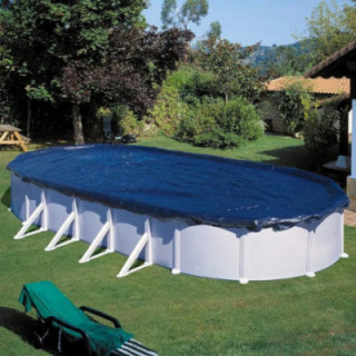 COUVERTURE DE PISCINE OVALE EN ACIER 610 x 410 cm