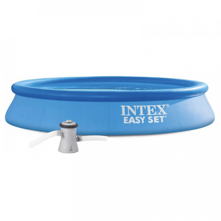 PISCINE GONFLABLE RONDE EASY SET, AVEC POMPE DE FILTRATION,