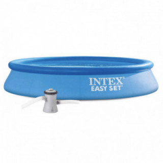 PISCINE GONFLABLE RONDE EASY SET, AVEC POMPE DE FILTRATION,