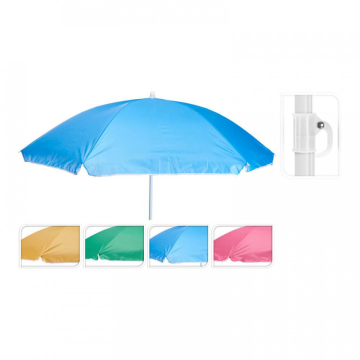 PARASOL DE PLAGE, COULEURS ASSORTIES, Ø150 x 160 cm
