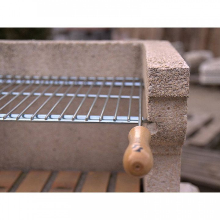 GRILLE DE BARBECUE EXTENSIBLE EN ACIER ZINGUÉ AVEC POIGNÉES