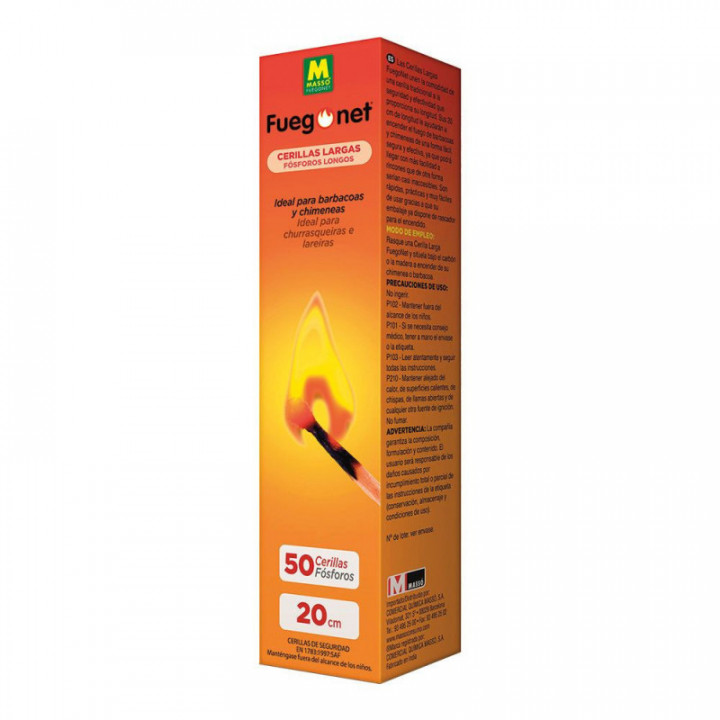 ALLUMETTES LONGUES, 20 cm, 50 units
