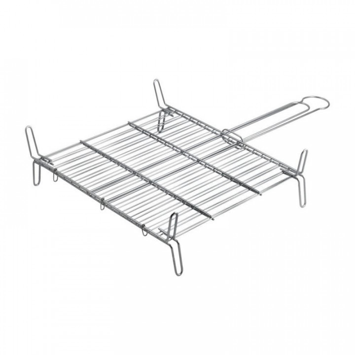 GRILLE DOUBLE EN ZINC, 45 x 45 cm