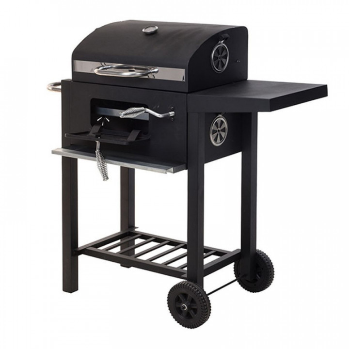 BARBECUE AU CHARBON DE BOIS AVEC COUVERCLE, 48,5 x 36 x 96 c